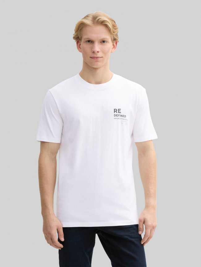 Tom Tailor T-Shirt mit Print - White Tom Tailor T-Shirt mit Print - White