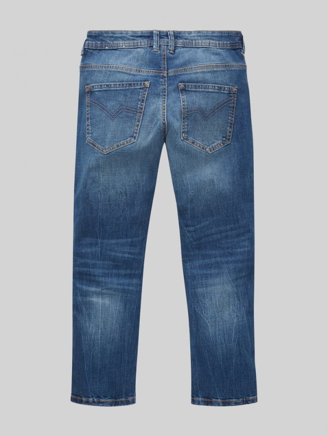 Tom Tailor JOHN SLIM Jeans mit Stretch - Used Mid Stone Blue Denim Tom Tailor JOHN SLIM Jeans mit Stretch - Used Mid Stone Blue Denim
