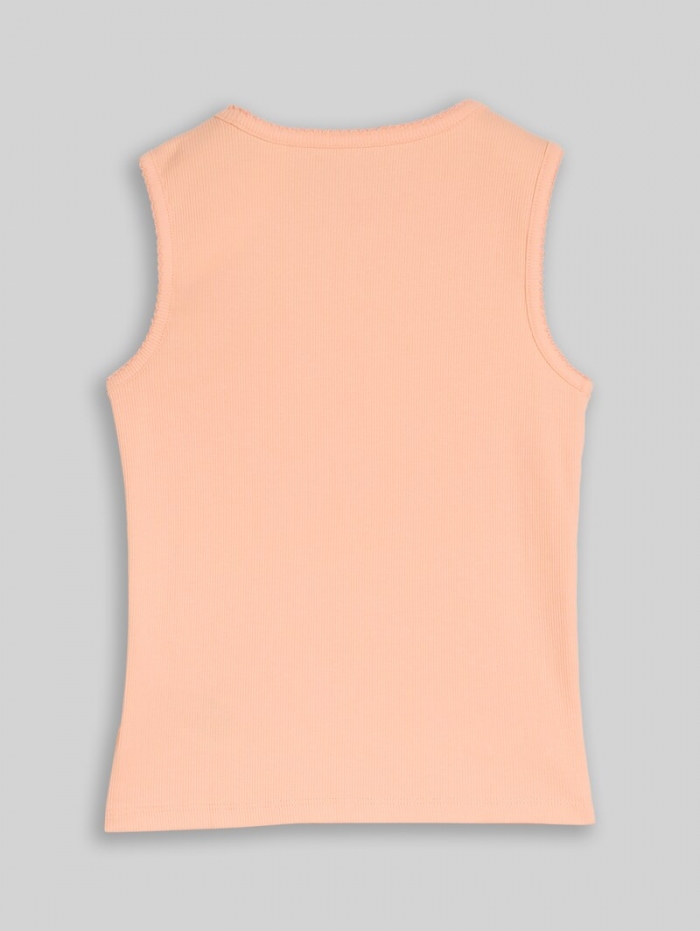 Tom Tailor Basic Ripp Top - Peach Bloom Tom Tailor Basic Ripp Top - Peach Bloom