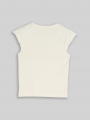 Tom Tailor Cropped T-Shirt mit Wellkanten - Wool White Tom Tailor Cropped T-Shirt mit Wellkanten - Wool White