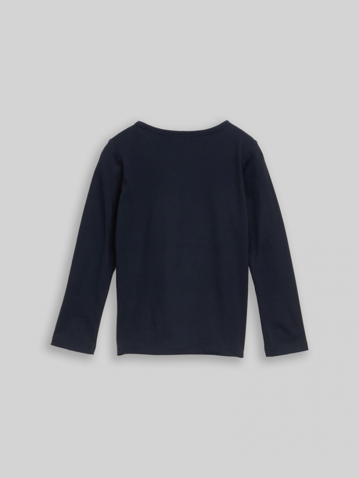 Tom Tailor Langarmshirt mit Wendepailletten - Sky Captain Blue Tom Tailor Langarmshirt mit Wendepailletten - Sky Captain Blue