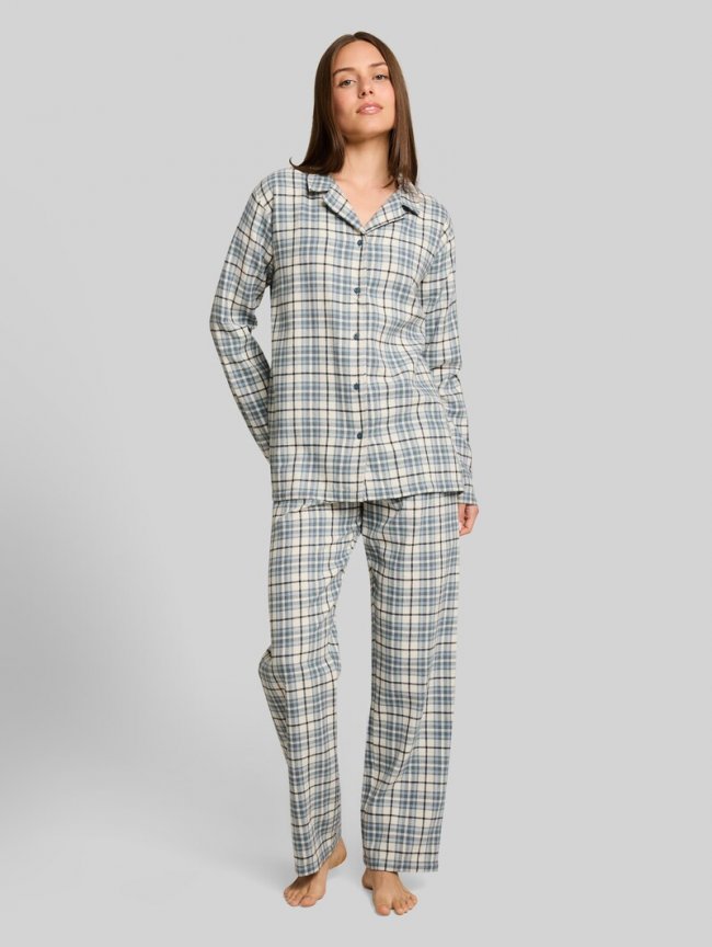 Tom Tailor Pyjama-Set mit Karomuster aus Baumwolle - Green-medium-check Tom Tailor Pyjama-Set mit Karomuster aus Baumwolle - Green-medium-check