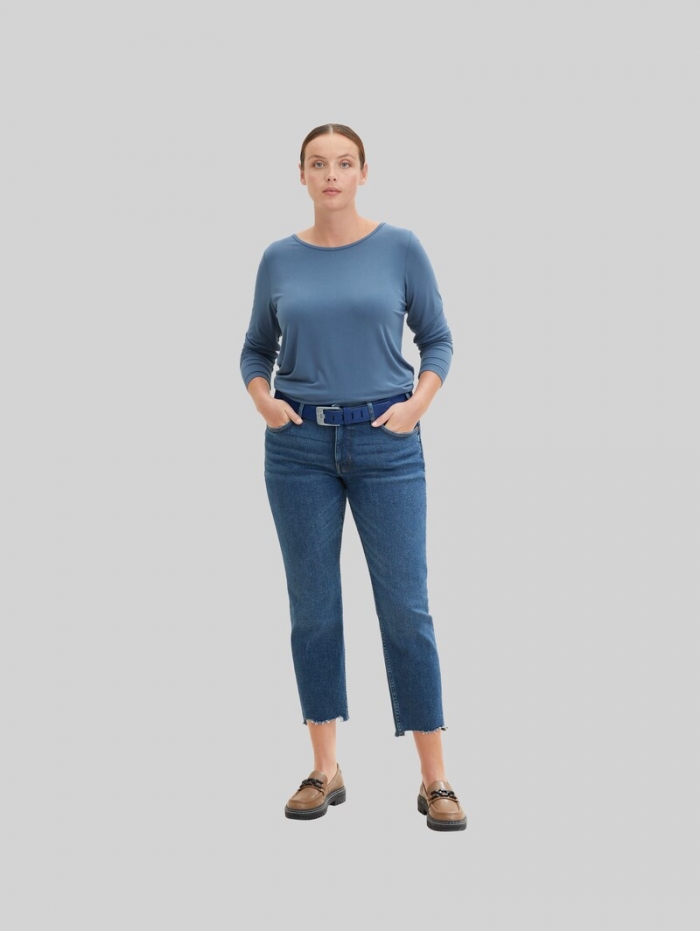 Tom Tailor TTLUCY Plus Size - Velourledergürtel mit eckiger Dornschließe - Navy Uni Tom Tailor TTLUCY Plus Size - Velourledergürtel mit eckiger Dornschließe - Navy Uni