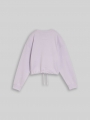 Tom Tailor Cropped Sweatshirt mit Bindeschleife - Cool Lilac