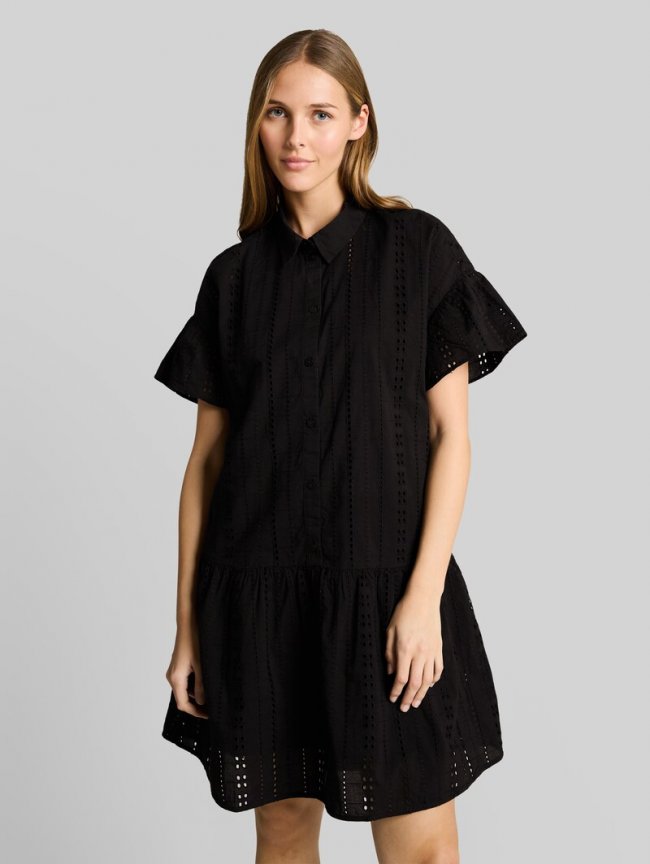 Tom Tailor Mini-Kleid mit Lockstickerei - Deep Black Tom Tailor Mini-Kleid mit Lockstickerei - Deep Black
