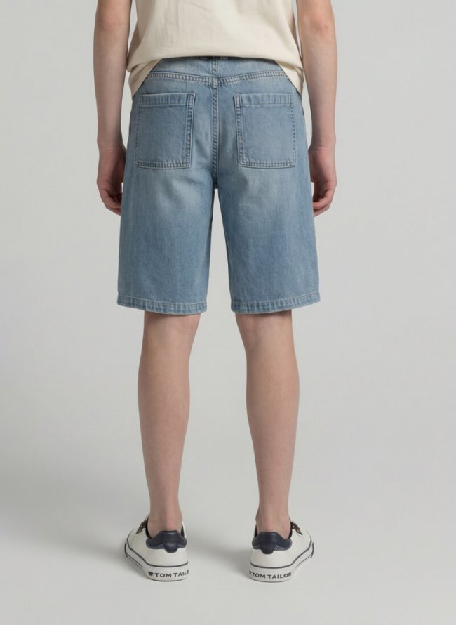 Tom Tailor Baggy Jeans Shorts - Tinted Blue Denim Tom Tailor Baggy Jeans Shorts - Tinted Blue Denim