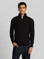 Tom Tailor Troyer Strickpullover aus Baumwolle - Black Tom Tailor Troyer Strickpullover aus Baumwolle - Black