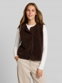 Tom Tailor Teddy Weste mit Druckknopfleiste - Cool Dark Brown Tom Tailor Teddy Weste mit Druckknopfleiste - Cool Dark Brown