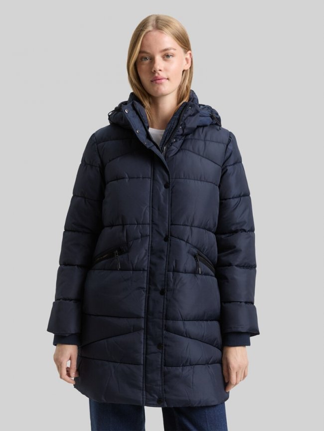 Tom Tailor Puffermantel mit abnehmbarer Kapuze - Sky Captain Blue Tom Tailor Puffermantel mit abnehmbarer Kapuze - Sky Captain Blue