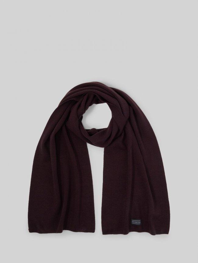 Tom Tailor Schal mit Logo-Badge - Dark Plum Tom Tailor Schal mit Logo-Badge - Dark Plum