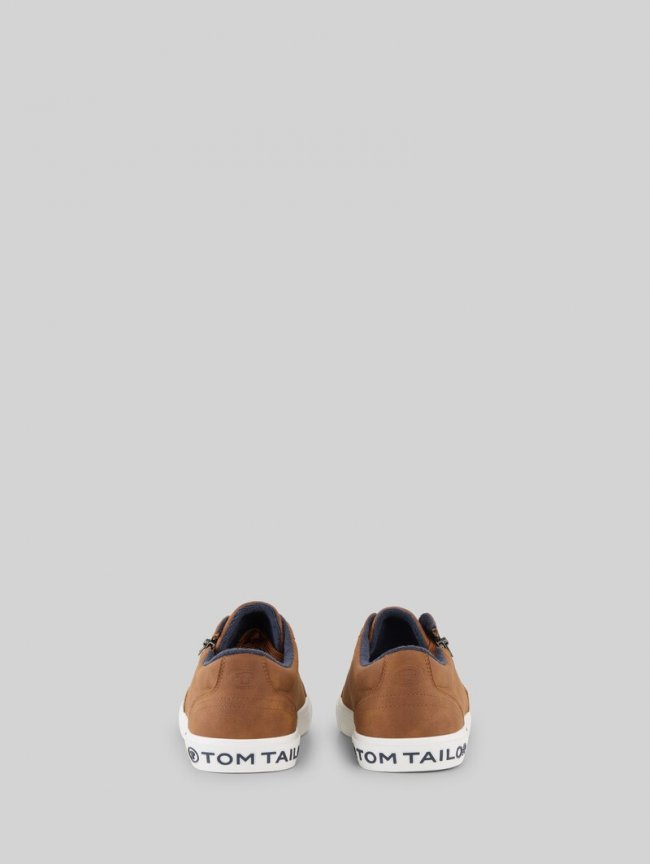 Tom Tailor Sneaker mit Reißverschluss-Detail - Cognac Tom Tailor Sneaker mit Reißverschluss-Detail - Cognac