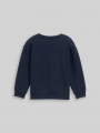 Tom Tailor Oversize Sweatshirt mit Glitzer-Print - Sky Captain Blue Tom Tailor Oversize Sweatshirt mit Glitzer-Print - Sky Captain Blue