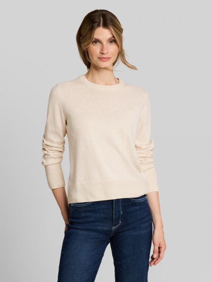 Tom Tailor Strickpullover mit Kaschmir-Anteil - Whisper Offwhite Melange Tom Tailor Strickpullover mit Kaschmir-Anteil - Whisper Offwhite Melange