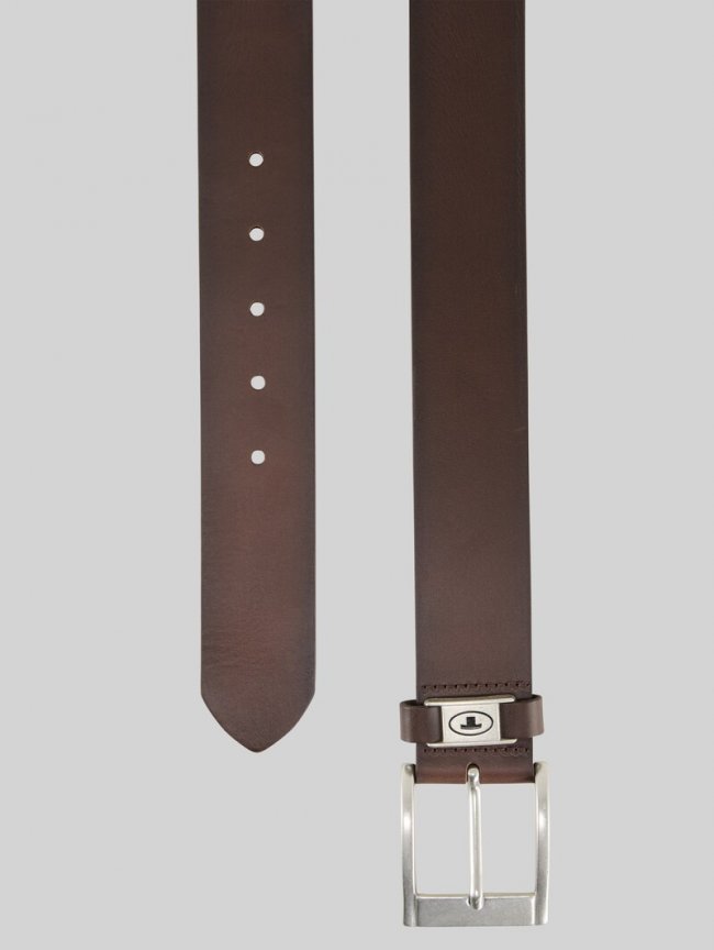 Tom Tailor TTNATHAN Ledergürtel mit eckiger Dornschließe - Brown Uni Tom Tailor TTNATHAN Ledergürtel mit eckiger Dornschließe - Brown Uni