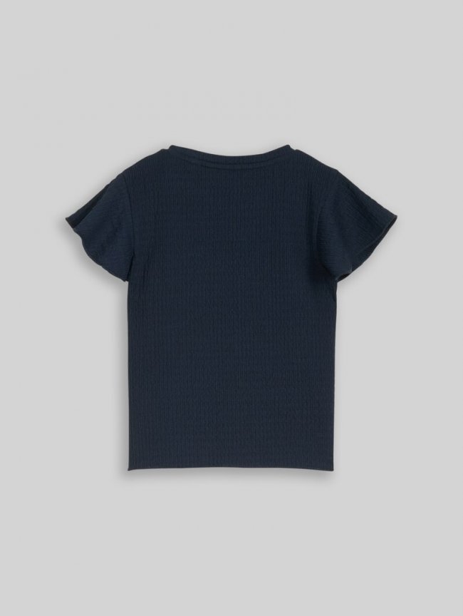 Tom Tailor T-Shirt mit Struktur - Sky Captain Blue Tom Tailor T-Shirt mit Struktur - Sky Captain Blue