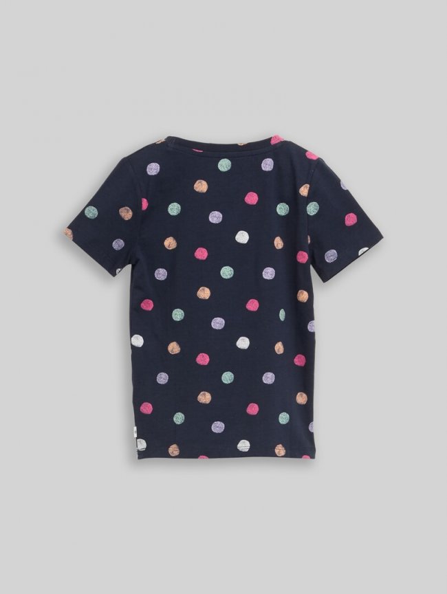 Tom Tailor T-Shirt mit Muster - Dark Blue Multicolor Dot Tom Tailor T-Shirt mit Muster - Dark Blue Multicolor Dot