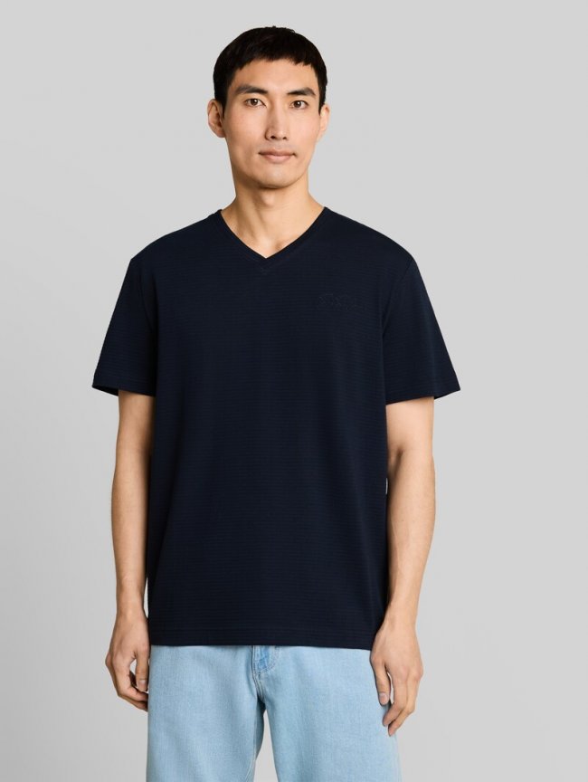Tom Tailor T-Shirt aus Baumwolle - Sky Captain Blue Tom Tailor T-Shirt aus Baumwolle - Sky Captain Blue