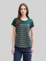 Tom Tailor Gestreiftes T-Shirt - Green Rose Stripe Tom Tailor Gestreiftes T-Shirt - Green Rose Stripe