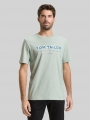Tom Tailor T-Shirt mit Logo-Print - Soft Greyish Green Tom Tailor T-Shirt mit Logo-Print - Soft Greyish Green