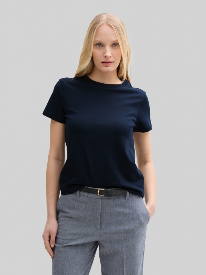 Tom Tailor T-Shirt mit Rundhalsausschnitt - Sky Captain Blue Tom Tailor T-Shirt mit Rundhalsausschnitt - Sky Captain Blue