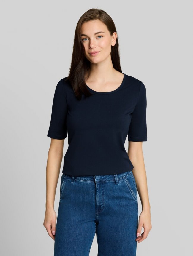Tom Tailor Basic T-Shirt mit Rundhalsausschnitt - Sky Captain Blue Tom Tailor Basic T-Shirt mit Rundhalsausschnitt - Sky Captain Blue