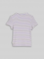 Tom Tailor Ripp T-Shirt mit Streifenmuster - Flashy Purple Stripe Tom Tailor Ripp T-Shirt mit Streifenmuster - Flashy Purple Stripe