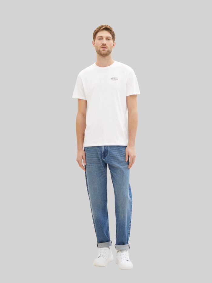 Tom Tailor T-Shirt mit Logo Print - White Tom Tailor T-Shirt mit Logo Print - White
