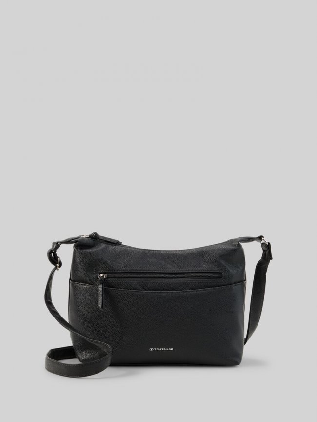 Tom Tailor TTWINA M Beuteltasche mit Reißverschluss-Details - Schwarz / Black Tom Tailor TTWINA M Beuteltasche mit Reißverschluss-Details - Schwarz / Black