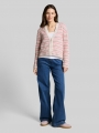 Tom Tailor Loose Fit Cardigan mit Streifenmuster - Pink Beige Stripe Tom Tailor Loose Fit Cardigan mit Streifenmuster - Pink Beige Stripe
