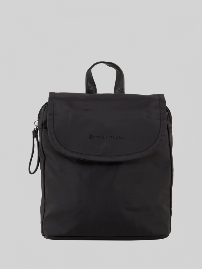 Tom Tailor TTSANSA M Rucksack mit Überschlag - Schwarz / Black Tom Tailor TTSANSA M Rucksack mit Überschlag - Schwarz / Black