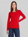 Tom Tailor Slim Fit Langarmshirt mit U-Boot-Ausschnitt - Soft Scarlet Red Tom Tailor Slim Fit Langarmshirt mit U-Boot-Ausschnitt - Soft Scarlet Red