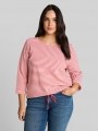 Tom Tailor Plus Size - Langarmshirt mit Knopf-Details - Pink Offwhite Regular Stripe Tom Tailor Plus Size - Langarmshirt mit Knopf-Details - Pink Offwhite Regular Stripe