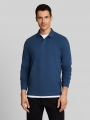 Tom Tailor Langarm Piqué Poloshirt - Dark Duck Blue Tom Tailor Langarm Piqué Poloshirt - Dark Duck Blue