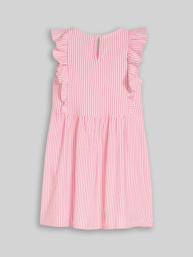 Tom Tailor Mini-Kleid mit Streifenmuster - Vertical Pink White Stripe Tom Tailor Mini-Kleid mit Streifenmuster - Vertical Pink White Stripe