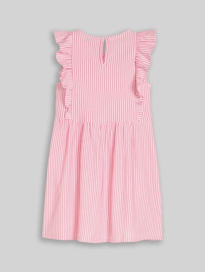 Tom Tailor Mini-Kleid mit Streifenmuster - Vertical Pink White Stripe Tom Tailor Mini-Kleid mit Streifenmuster - Vertical Pink White Stripe