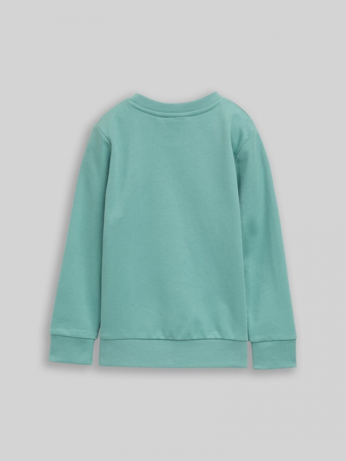 Tom Tailor Basic Sweatshirt mit Print - Salvia Tom Tailor Basic Sweatshirt mit Print - Salvia