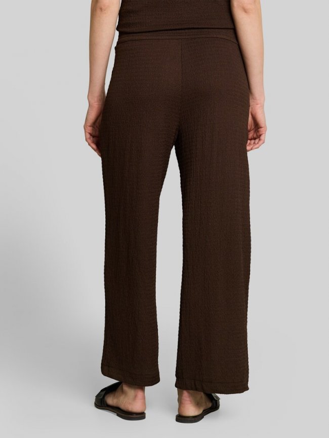 Tom Tailor Crinkle Culotte Hose - Cool Dark Brown Tom Tailor Crinkle Culotte Hose - Cool Dark Brown