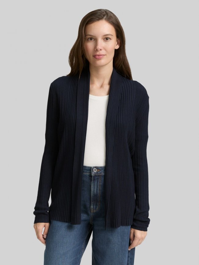 Tom Tailor Cardigan mit Schalkragen - Lunar Eclipse Tom Tailor Cardigan mit Schalkragen - Lunar Eclipse
