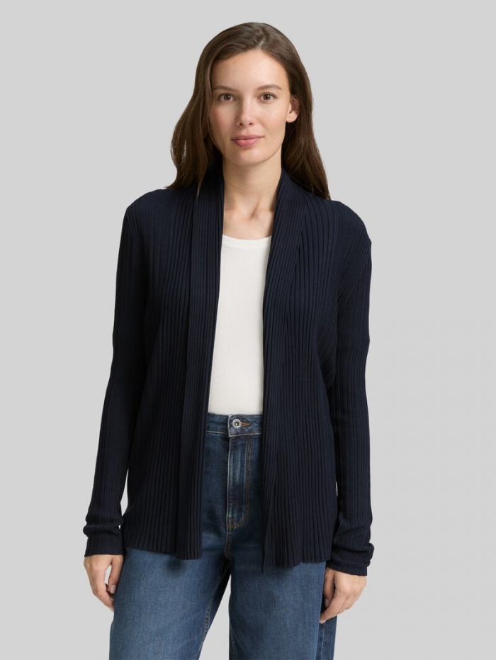 Tom Tailor Cardigan mit Schalkragen - Lunar Eclipse Tom Tailor Cardigan mit Schalkragen - Lunar Eclipse
