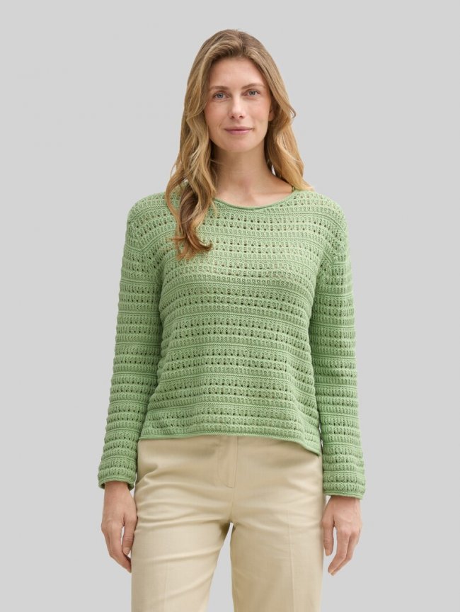 Tom Tailor Strickpullover aus Bio-Baumwolle - True Green Tom Tailor Strickpullover aus Bio-Baumwolle - True Green