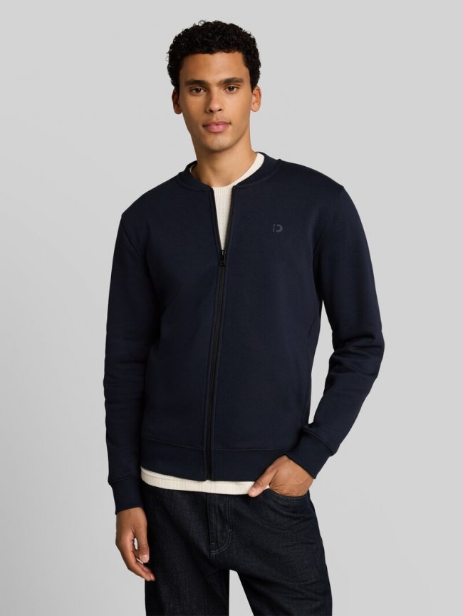 Tom Tailor Sweatjacke mit Bomberkragen - Sky Captain Blue Tom Tailor Sweatjacke mit Bomberkragen - Sky Captain Blue