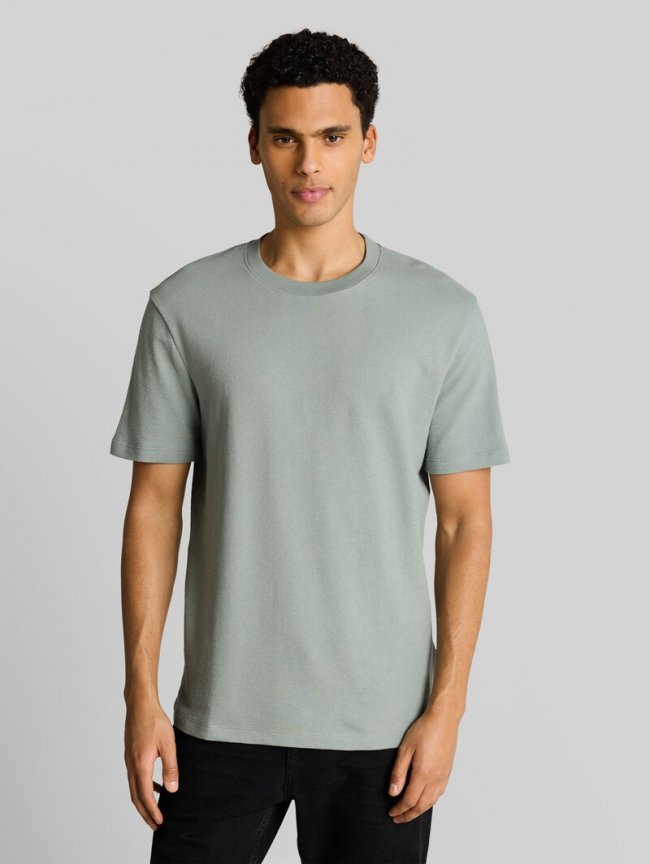 Tom Tailor Terry T-Shirt aus Baumwolle - Green Mist Tom Tailor Terry T-Shirt aus Baumwolle - Green Mist