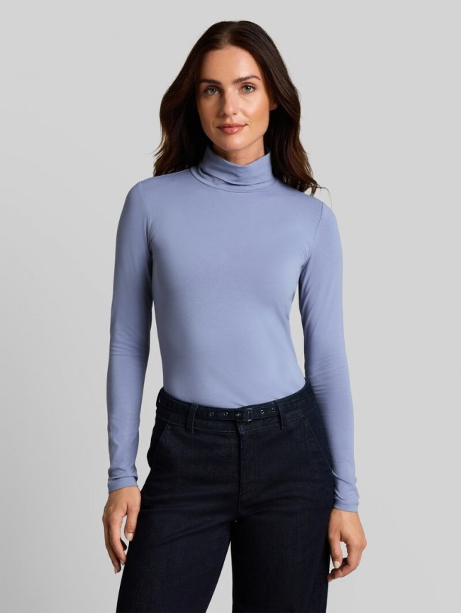 Tom Tailor Basic Rollkragenshirt - Fern Blue Tom Tailor Basic Rollkragenshirt - Fern Blue