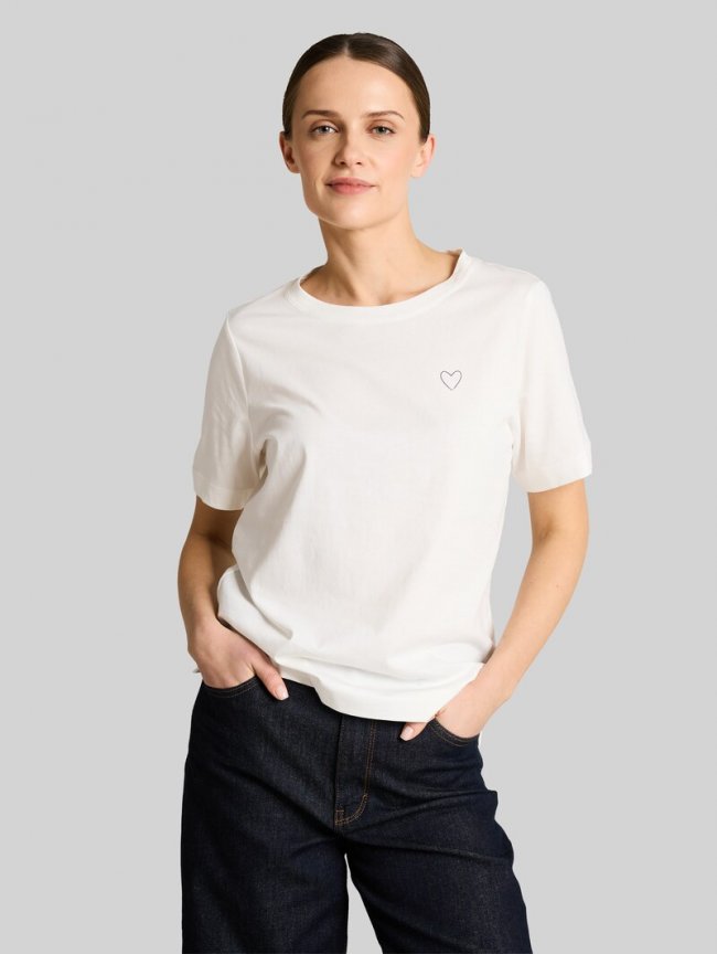 Tom Tailor T-Shirt aus Baumwolle - Whisper White Tom Tailor T-Shirt aus Baumwolle - Whisper White