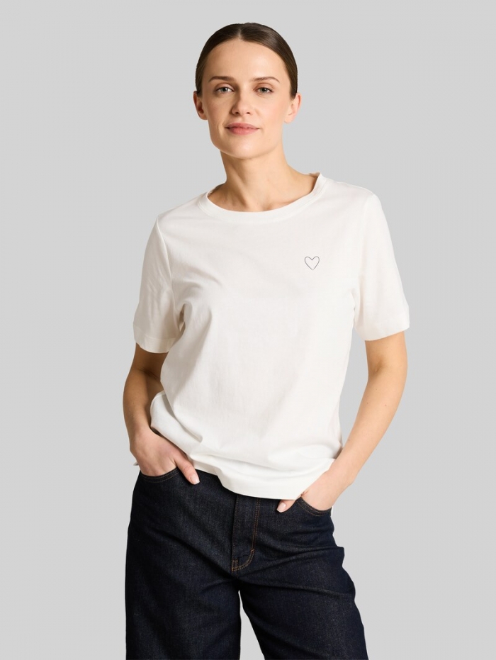 Tom Tailor T-Shirt aus Baumwolle - Whisper White Tom Tailor T-Shirt aus Baumwolle - Whisper White