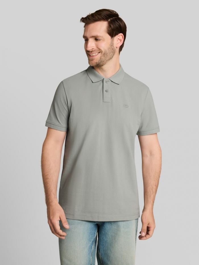 Tom Tailor Piqué Poloshirt mit Logo-Stickerei - Iron Mint Tom Tailor Piqué Poloshirt mit Logo-Stickerei - Iron Mint