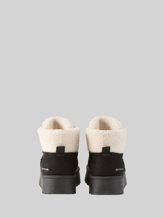 Tom Tailor Schneestiefeletten mit Fellimitat - Black Tom Tailor Schneestiefeletten mit Fellimitat - Black