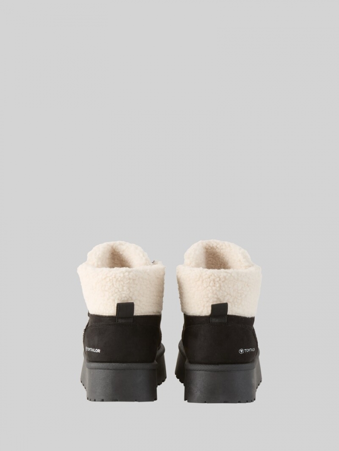Tom Tailor Schneestiefeletten mit Fellimitat - Black Tom Tailor Schneestiefeletten mit Fellimitat - Black