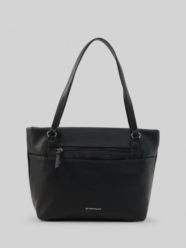 Tom Tailor TTWINA L Shopper mit Reißverschluss-Details - Schwarz / Black Tom Tailor TTWINA L Shopper mit Reißverschluss-Details - Schwarz / Black