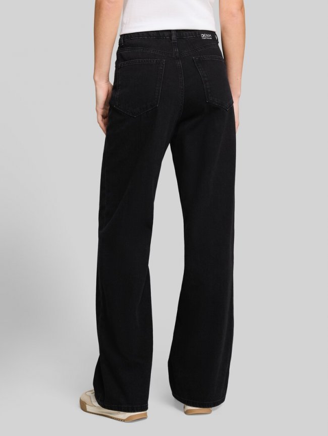 Tom Tailor TTLINOU WIDE Jeans - Black Denim Tom Tailor TTLINOU WIDE Jeans - Black Denim